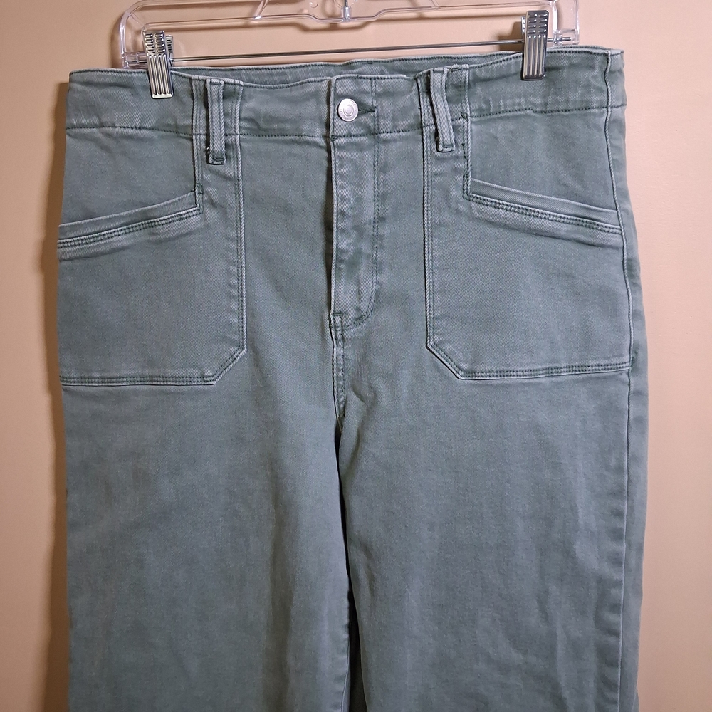 Mica Denim Women’s High Rise Wide Leg Cilantro Green Pants; Size 32 - Picture 4 of 9